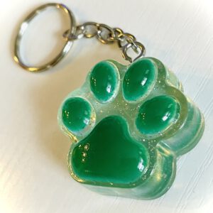 Schlüsselanhänger "Samtpfötchen“ türkis