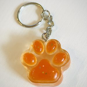 Schlüsselanhänger "Samtpfötchen“ orange